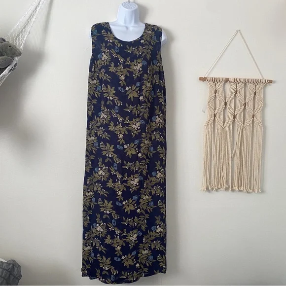 Sag Harbor Reversible Floral Maxi Dress Y2K Vintage Boho Summer Slip Dress- XL - Picture 6 of 10